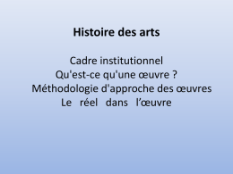 Histoire des arts - ESPE de Bretagne