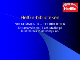 HelGe-biblioteken - Minabibliotek.se