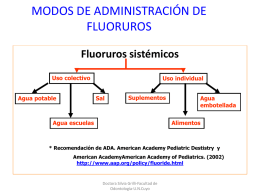 fluoruros vias de administración