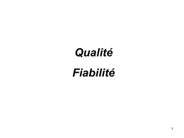 Qualité, fiabilité, cours étudiants, 2005