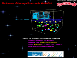 The Osmosis of Compound Reporting In WebFOCUS