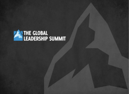 O que é The Global Leadership Summit?