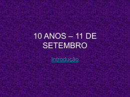 10 ANOS – 11 DE SETEMBRO