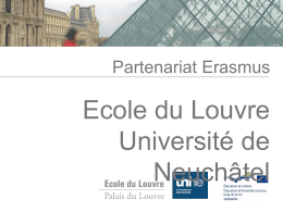 Description du partenariat Erasmus par l`École du Louvre