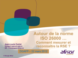 La norme ISO 26000 par Jean-Louis Cortot
