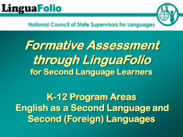Formative Assessment through LinguaFolio