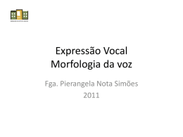 Morfologia da voz - Simoes.pro.br