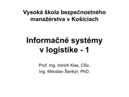 Informačné systémy v logistike