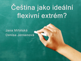 Čeština jako ideální flexivní extrém