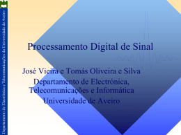 Slides sobre filtros digitais - Universidade de Aveiro › SWEET