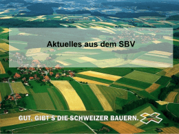 Tätigkeitsprogramm 2012 - Schweizer Bauernverband
