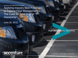 Applying Industry Best Practices to Federal Fleet Management
