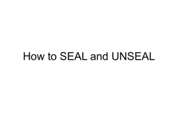 0576.How to SEAL and UNSEAL