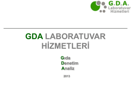 GDA Laboratuvar Hizmetleri (Power Point tanıtım sunumu)