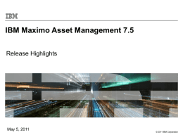 IBM`s Vision and Strategy on Maximo