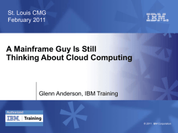 Cloud computing: A mainframe overview