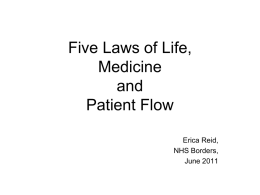 Patient Flow and Bed Management - Ms E Reid