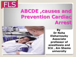 ABCDE ,causes and Prevention Cardiac Arrest