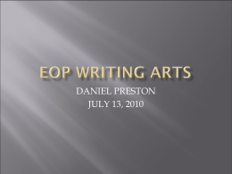 EOP WRITING ARTS