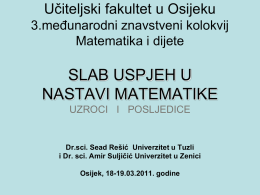 Neuspjeh u Matematici-Osijek