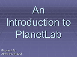 An Introduction to PlanetLab