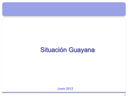 Situación Guayana – Reporte 15-6