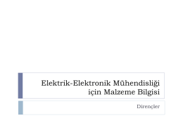 Direncler - Erciyes Üniversitesi | Elektrik Elektronik Mühendisliği