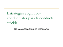Estrategias cognitivo- conductuales para laconductasuicida