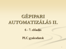GÉPIPARI AUTOMATIZÁLÁS II_6