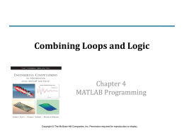 Chapter 4: Combining loops and logical structures