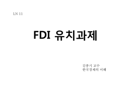 FDI 유치과제