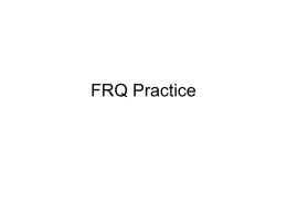 FRQ Practice