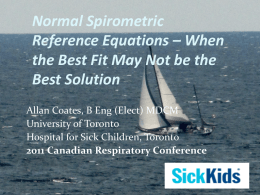 Spirometry Special Considerations for Children