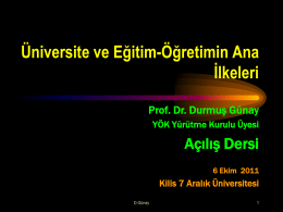 Üniversite - Kilis 7 Aralık Üniversitesi