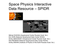 Space Physics Interactive Data Resource – SPIDR 4