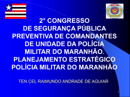planejamento estratégico - Polícia Militar do Maranhão.