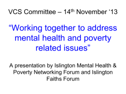 Islington Mental Health & Poverty Networking Forum