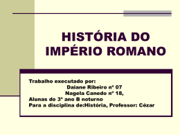 HISTÓRIA DO IMPÉRIO ROMANO