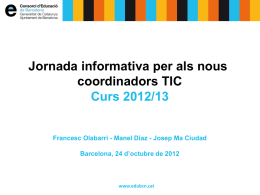 Presentaci&oacute; coordinaci&oacute; TIC - Consorci d`Educaci&oacute; de Barcelona