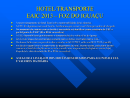 Instruções para Transporte/Hotel UEL