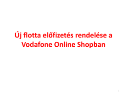 Új flotta előfizetés rendelése a Vodafone Online Shopban