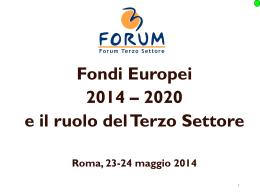 1. Slide su Fondi EU 2014-20