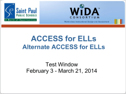 What is ACCESS for ELLs?