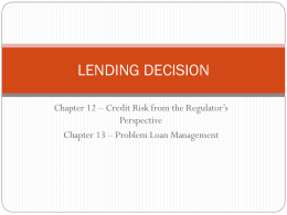 LENDING DECISION