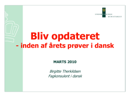 Borgitte Therkildsens PP "Bliv opdateret..." 23.4.2010
