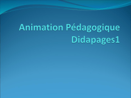 Animation Pédagogique Didapages