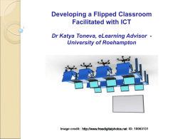 Flipped Classroom Presentation – 6th Nov 2013