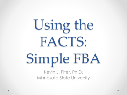 Using the FACTS: Simple FBA