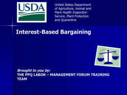Interest Based Bargaining