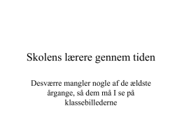 Personale gennem tiden